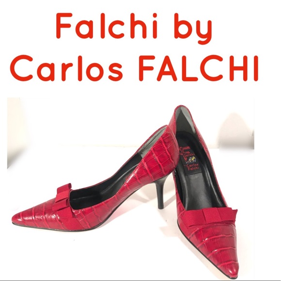Falchi by Carlos Falchi Alligator Stilettos Sz 6B - Picture 5 of 8
